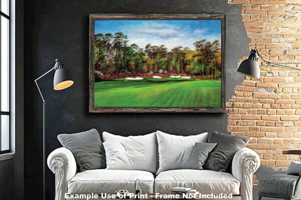 Augusta National Masters Amen Corner poster pic Golf Club Hole 13 painting print PGA Azalea artwork Masters Amen Corner ANGC13RiOil03 RichimageArt.com 18