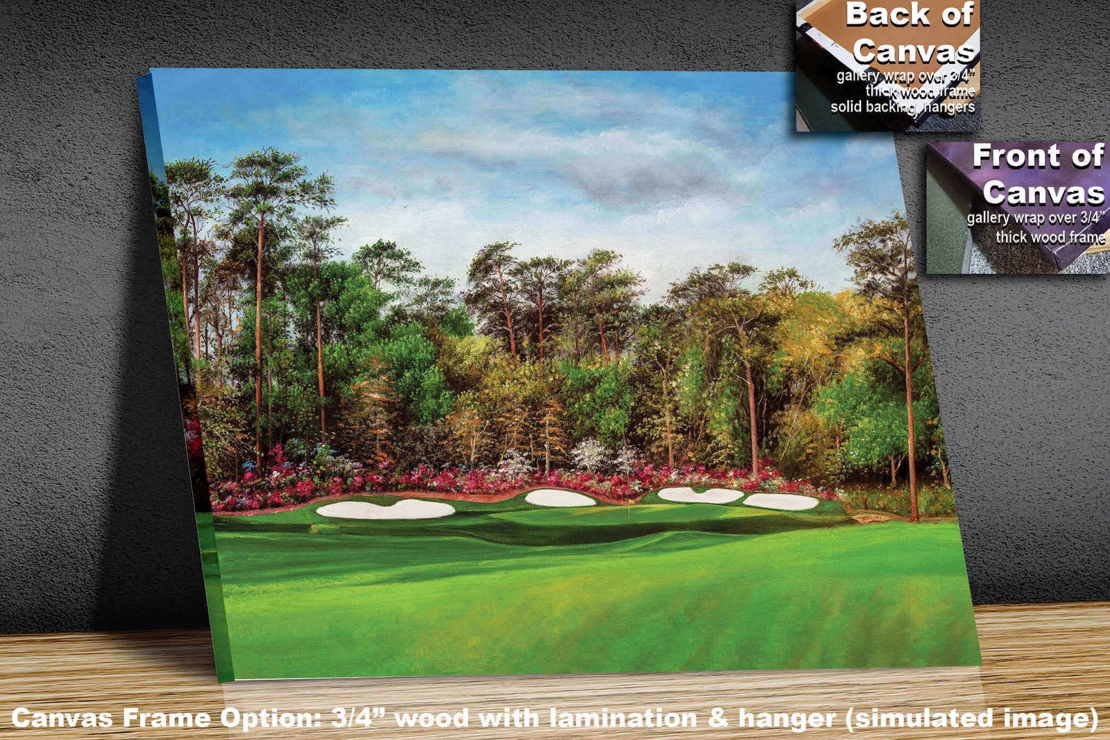 Augusta National Masters Amen Corner poster pic Golf Club Hole 13 painting print PGA Azalea artwork Masters Amen Corner ANGC13RiOil03 RichimageArt.com 2