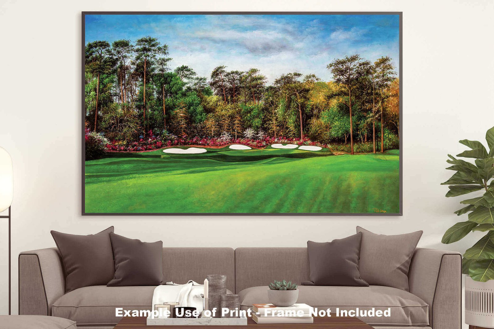 Augusta National Masters Amen Corner poster pic Golf Club Hole 13 painting print PGA Azalea artwork Masters Amen Corner ANGC13RiOil03 RichimageArt.com 21