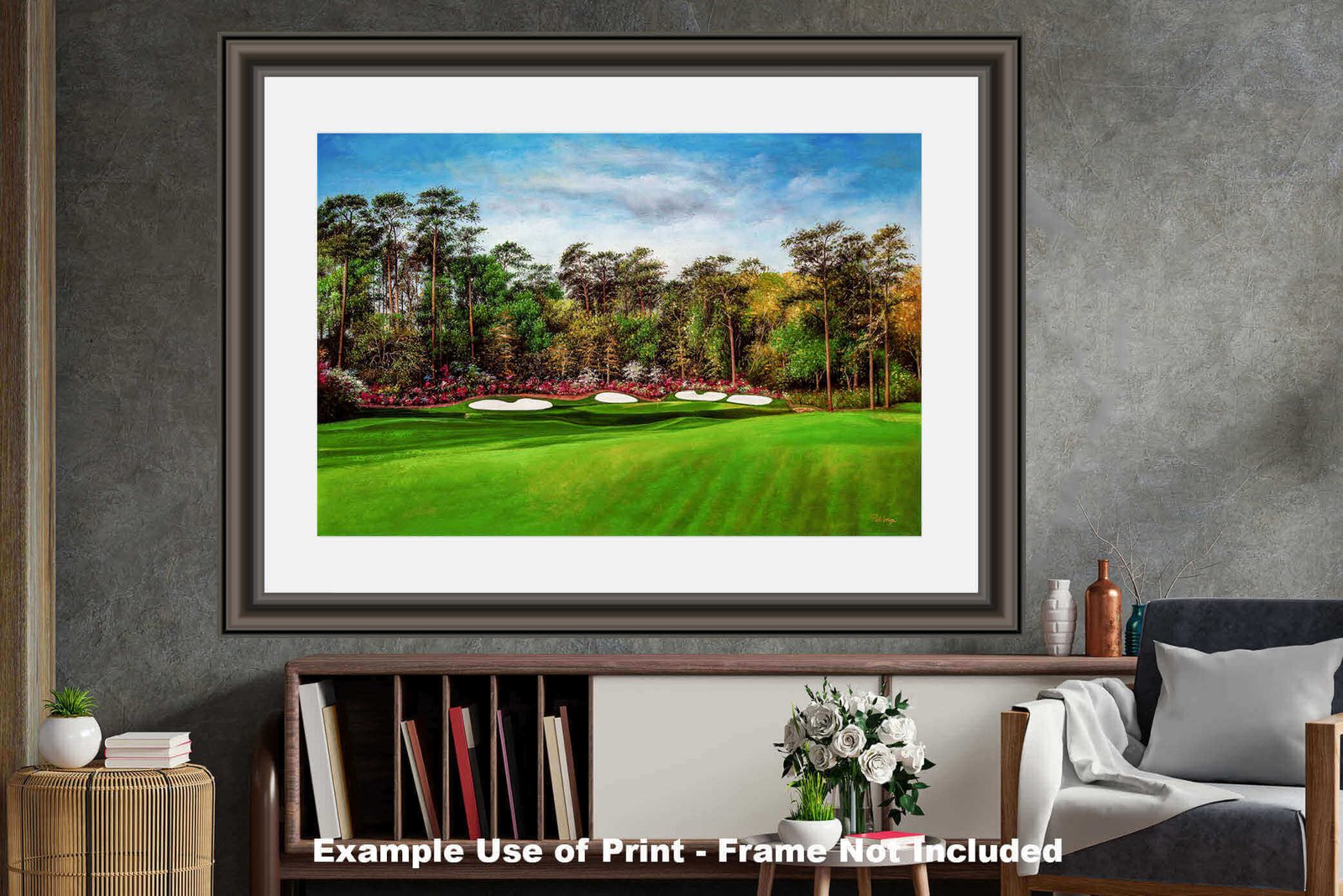 Augusta National Masters Amen Corner poster pic Golf Club Hole 13 painting print PGA Azalea artwork Masters Amen Corner ANGC13RiOil03 RichimageArt.com 27