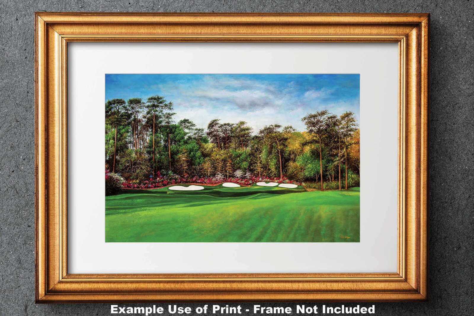 Augusta National Masters Amen Corner poster pic Golf Club Hole 13 painting print PGA Azalea artwork Masters Amen Corner ANGC13RiOil03 RichimageArt.com 28