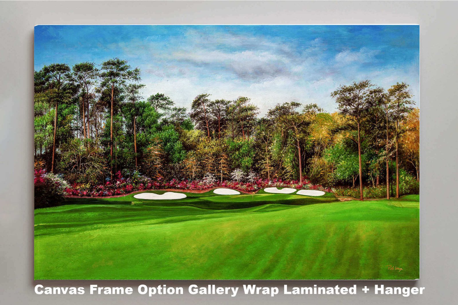 Augusta National Masters Amen Corner poster pic Golf Club Hole 13 painting print PGA Azalea artwork Masters Amen Corner ANGC13RiOil03 RichimageArt.com 3