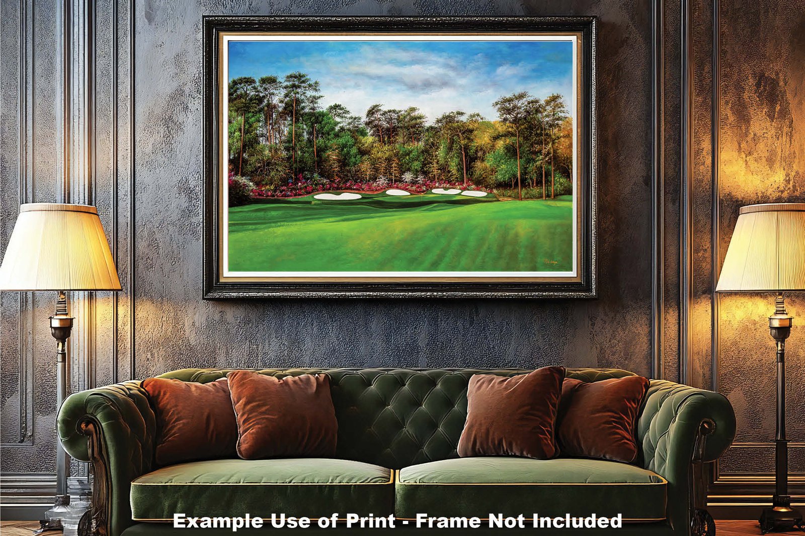 Augusta National Masters Amen Corner poster pic Golf Club Hole 13 painting print PGA Azalea artwork Masters Amen Corner ANGC13RiOil03 RichimageArt.com 6