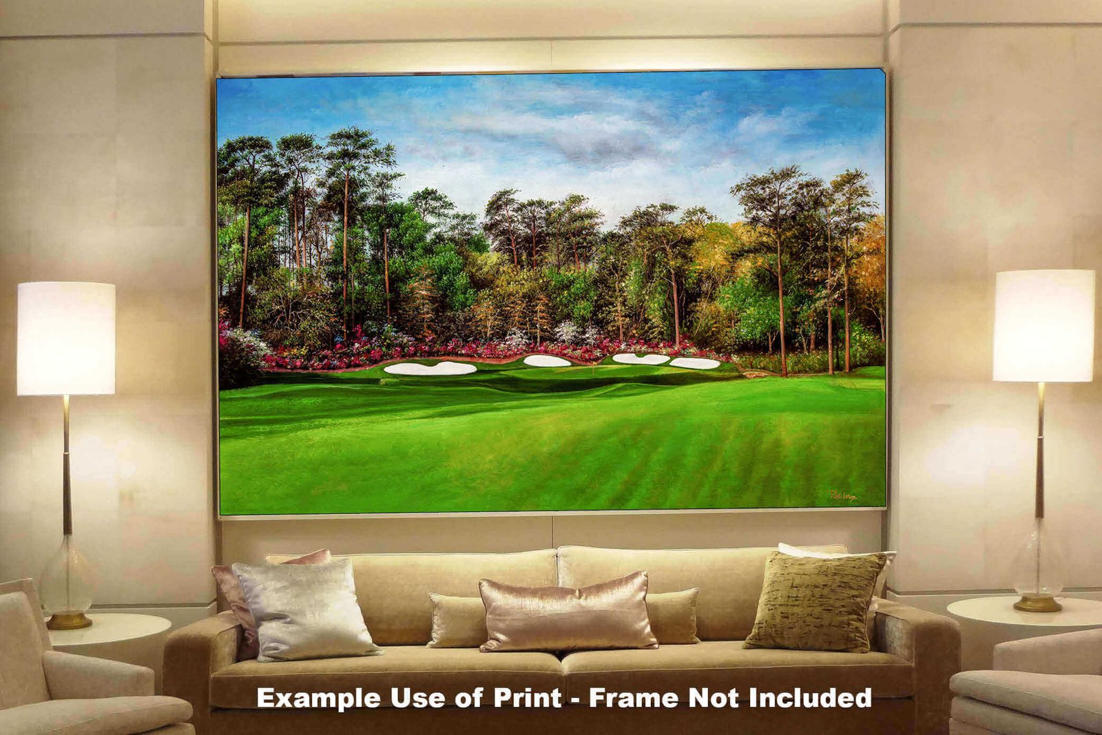 Augusta National Masters Amen Corner poster pic Golf Club Hole 13 painting print PGA Azalea artwork Masters Amen Corner ANGC13RiOil03 RichimageArt.com 8