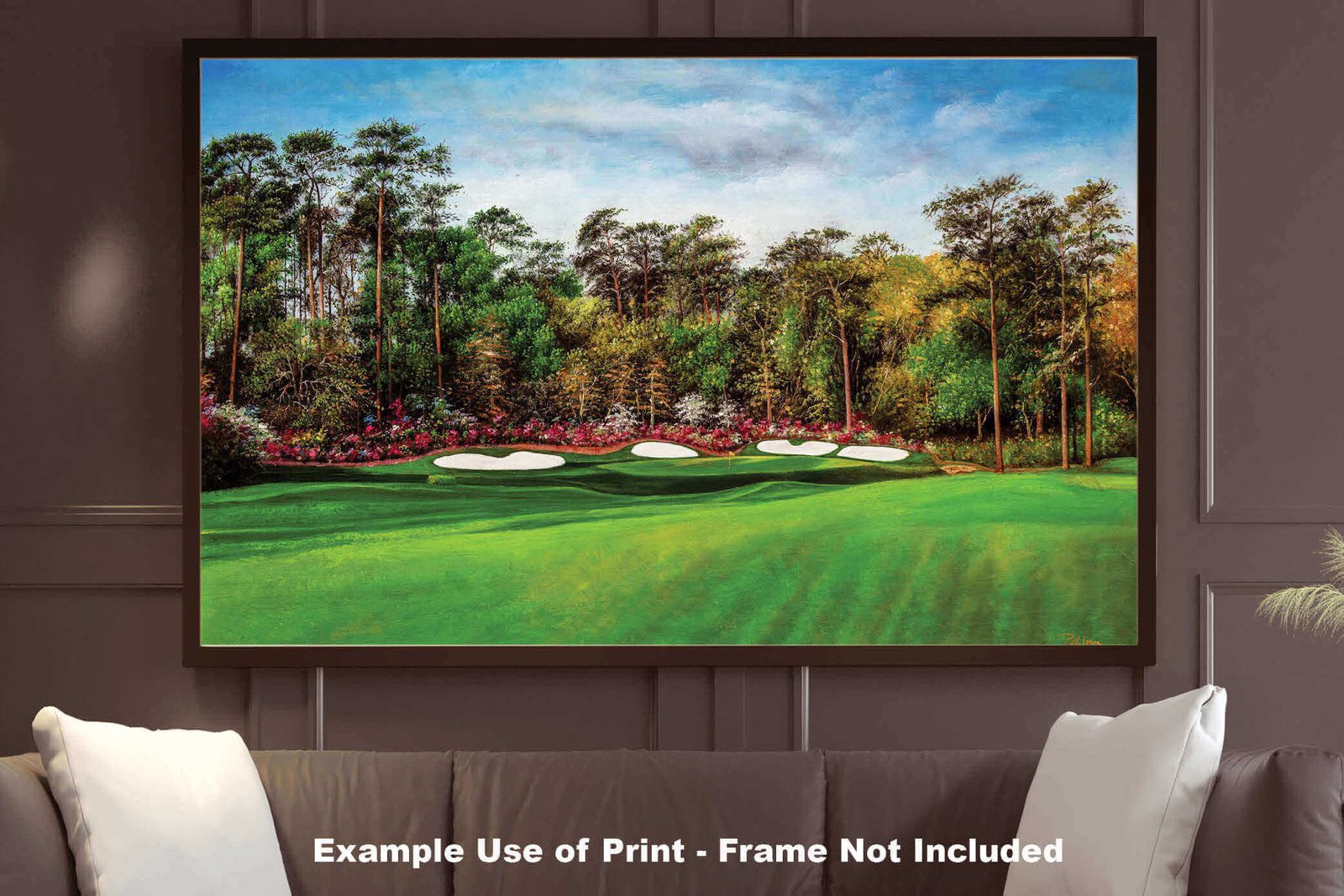 Augusta National Masters Amen Corner poster pic Golf Club Hole 13 painting print PGA Azalea artwork Masters Amen Corner ANGC13RiOil03 RichimageArt.com 9