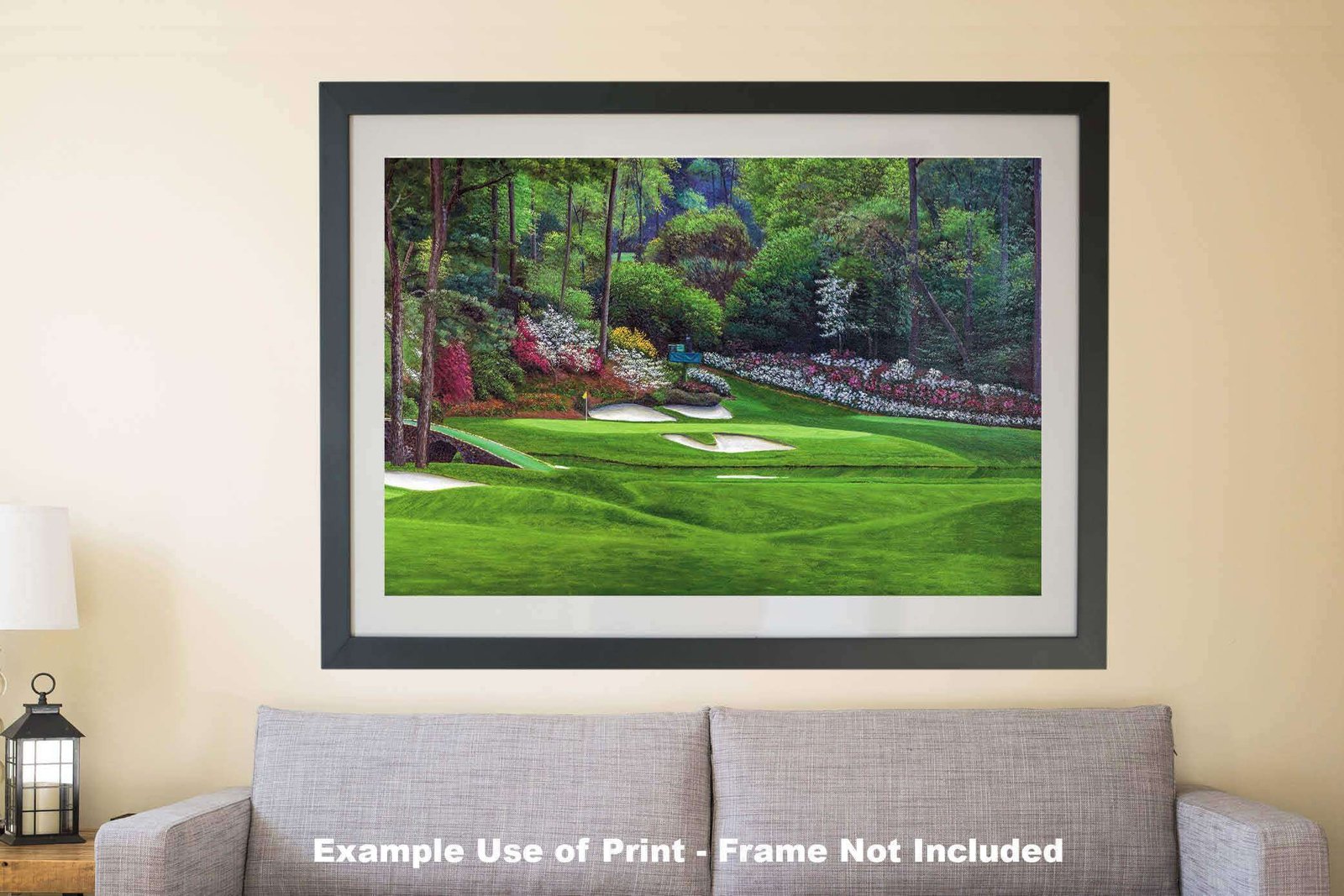Augusta National PGA poster painting print Golf Hole 12 artwork pic Masters Golden Bell ANGC12RiOil03 RichimageArt.com 10
