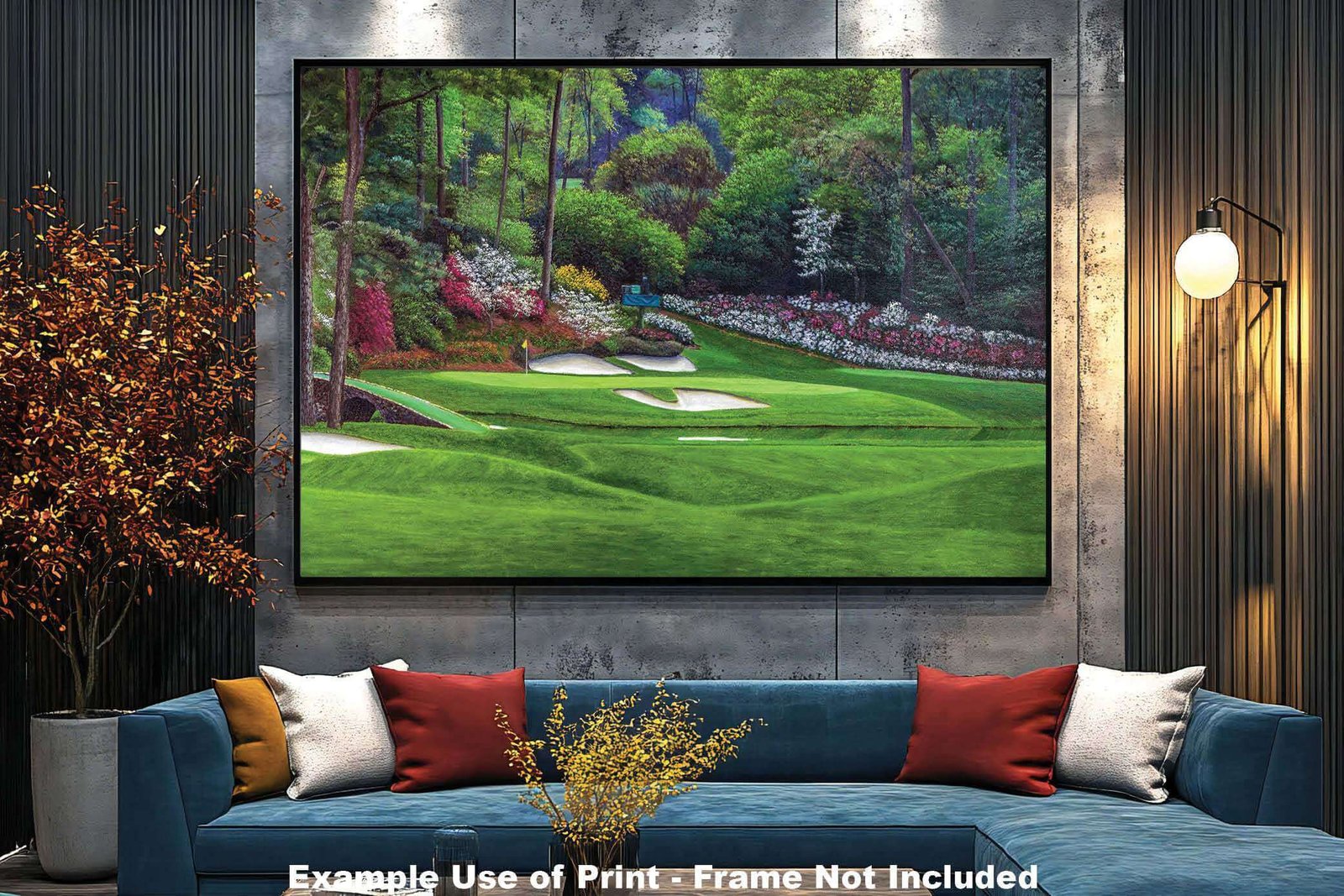 Augusta National PGA poster painting print Golf Hole 12 artwork pic Masters Golden Bell ANGC12RiOil03 RichimageArt.com 11