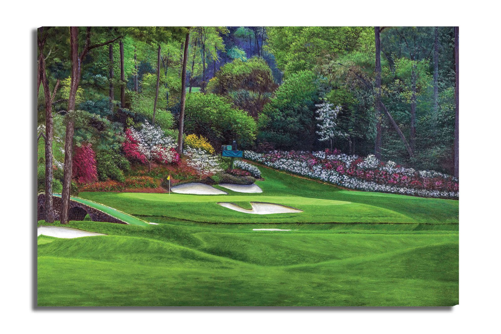 Augusta National PGA poster painting print Golf Hole 12 artwork pic Masters Golden Bell ANGC12RiOil03 RichimageArt.com 15