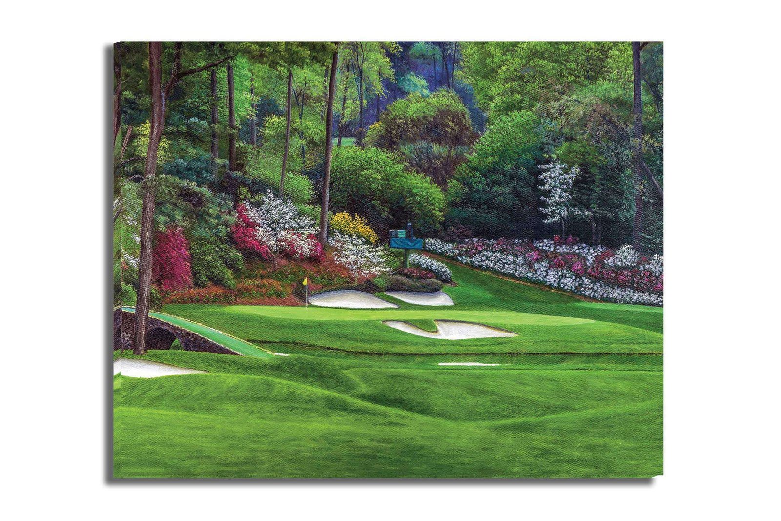 Augusta National PGA poster painting print Golf Hole 12 artwork pic Masters Golden Bell ANGC12RiOil03 RichimageArt.com 16