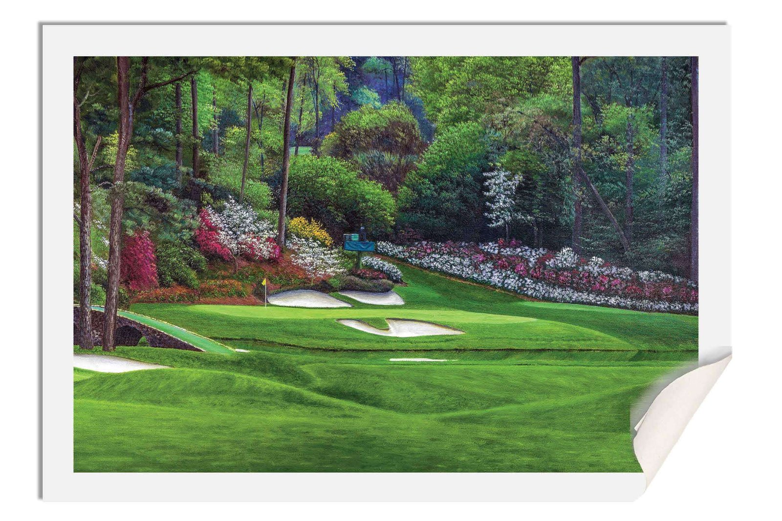 Augusta National PGA poster painting print Golf Hole 12 artwork pic Masters Golden Bell ANGC12RiOil03 RichimageArt.com 17