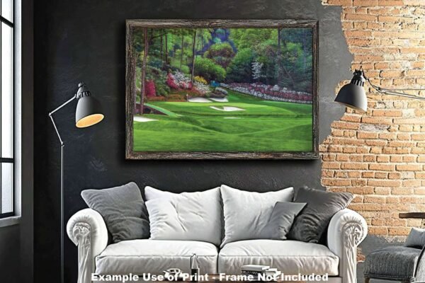 Augusta National PGA poster painting print Golf Hole 12 artwork pic Masters Golden Bell ANGC12RiOil03 RichimageArt.com 18