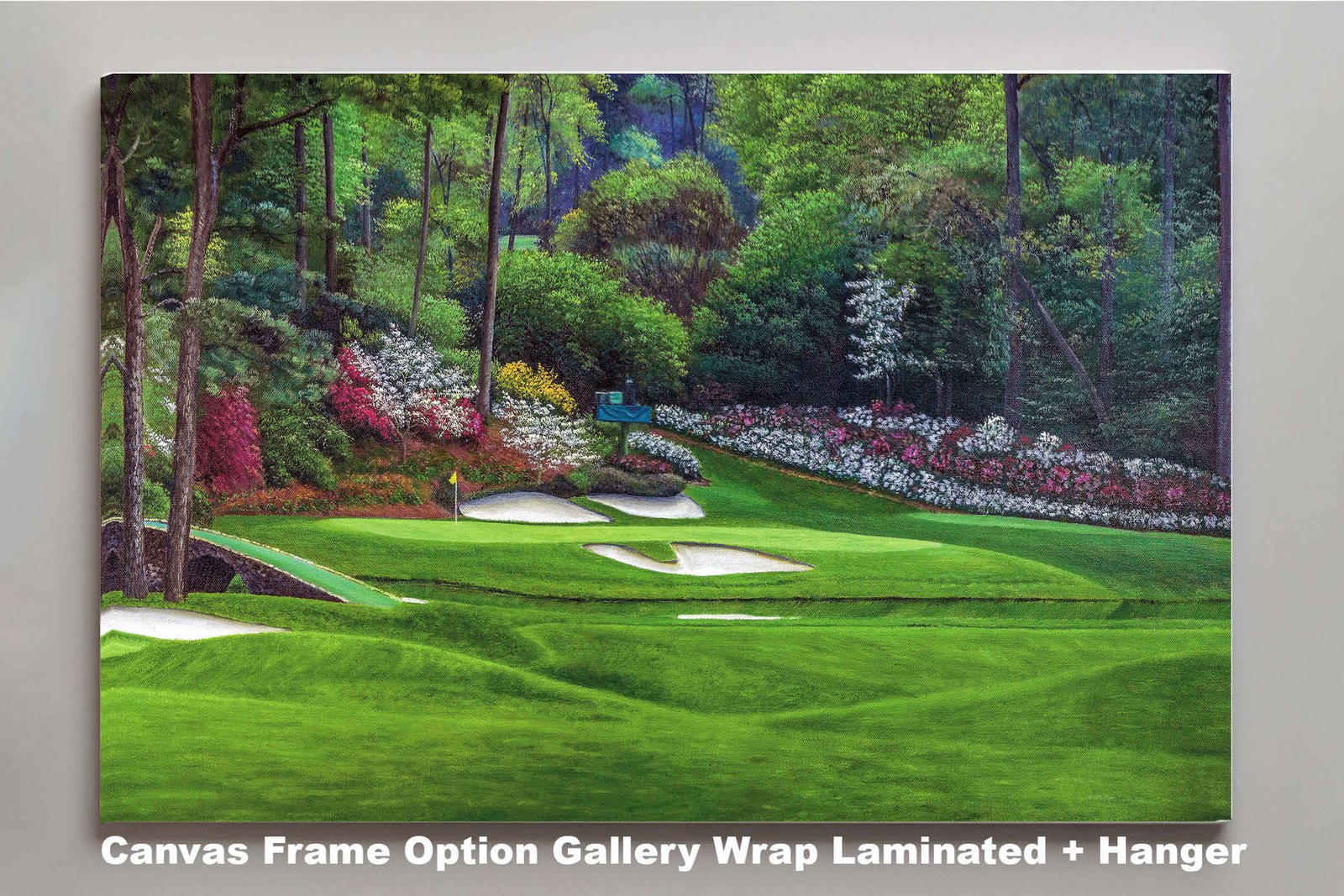 Augusta National PGA poster painting print Golf Hole 12 artwork pic Masters Golden Bell ANGC12RiOil03 RichimageArt.com 3
