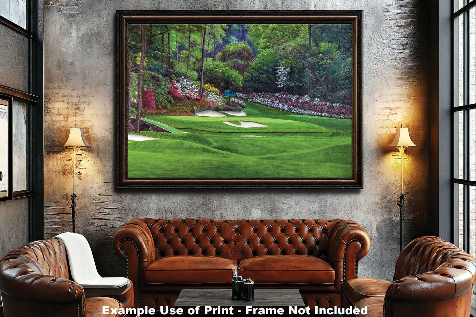 Augusta National PGA poster painting print Golf Hole 12 artwork pic Masters Golden Bell ANGC12RiOil03 RichimageArt.com 5