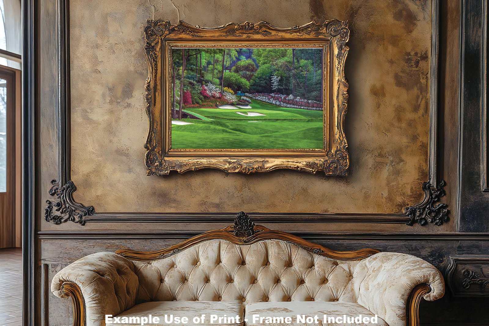 Augusta National PGA poster painting print Golf Hole 12 artwork pic Masters Golden Bell ANGC12RiOil03 RichimageArt.com 7