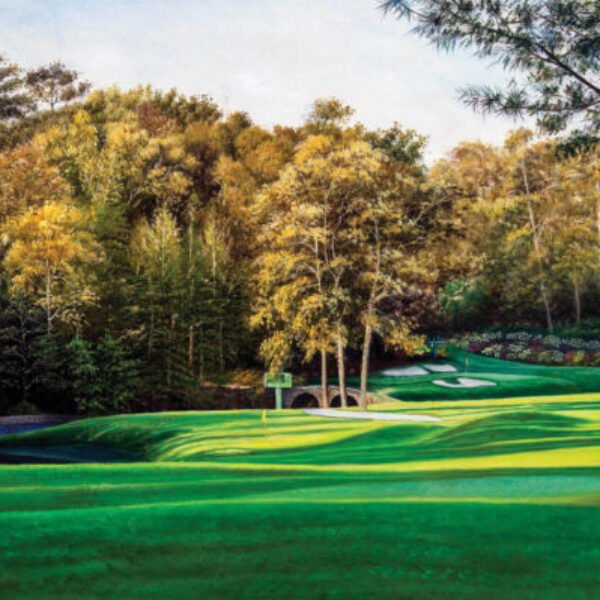 Augusta National artwork Amen Corner White Dogwood Golden Bell pic poster Masters Golf Club Hole 11 12 painting print PGA ANGC112RiOil02 RichimageArt.com 1