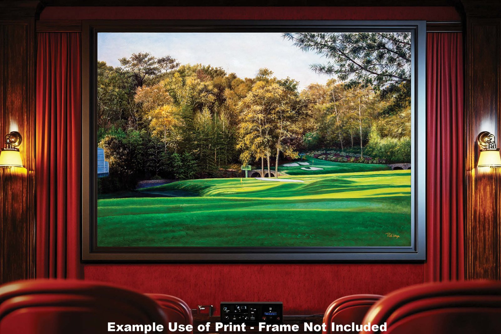 Augusta National artwork Amen Corner White Dogwood Golden Bell pic poster Masters Golf Club Hole 11 12 painting print PGA ANGC112RiOil02 RichimageArt.com 19