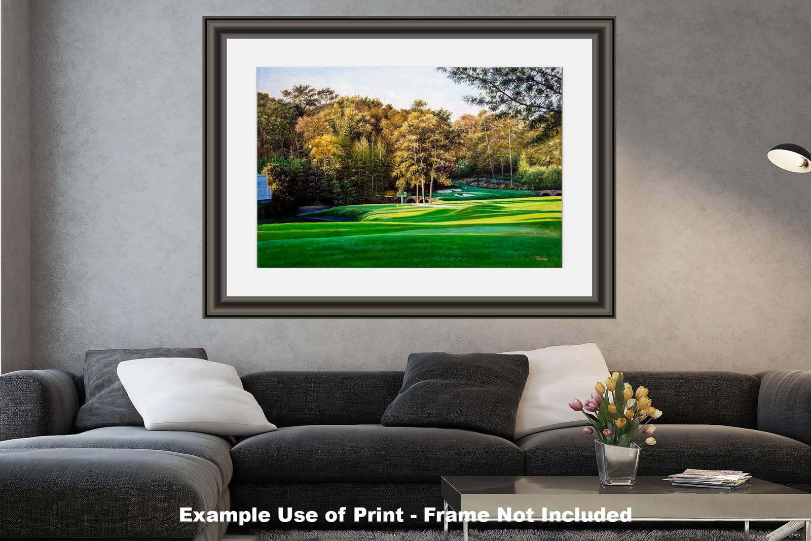 Augusta National artwork Amen Corner White Dogwood Golden Bell pic poster Masters Golf Club Hole 11 12 painting print PGA ANGC112RiOil02 RichimageArt.com 26