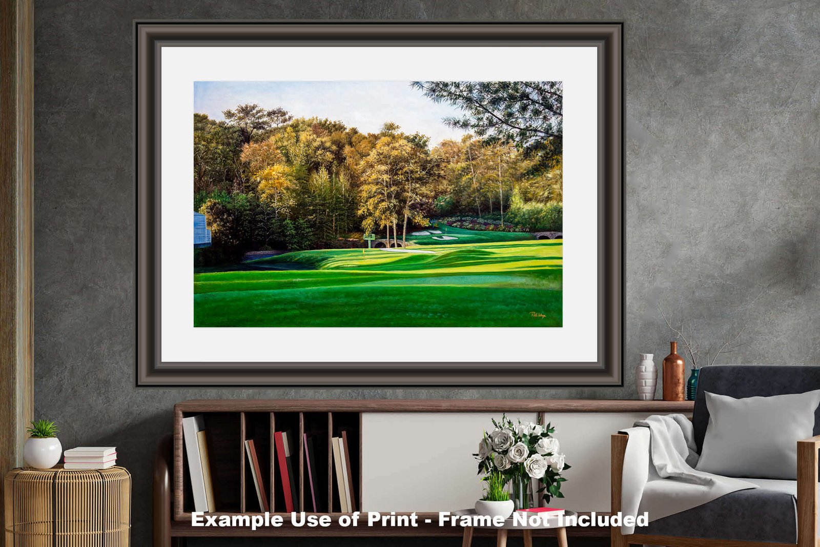 Augusta National artwork Amen Corner White Dogwood Golden Bell pic poster Masters Golf Club Hole 11 12 painting print PGA ANGC112RiOil02 RichimageArt.com 27