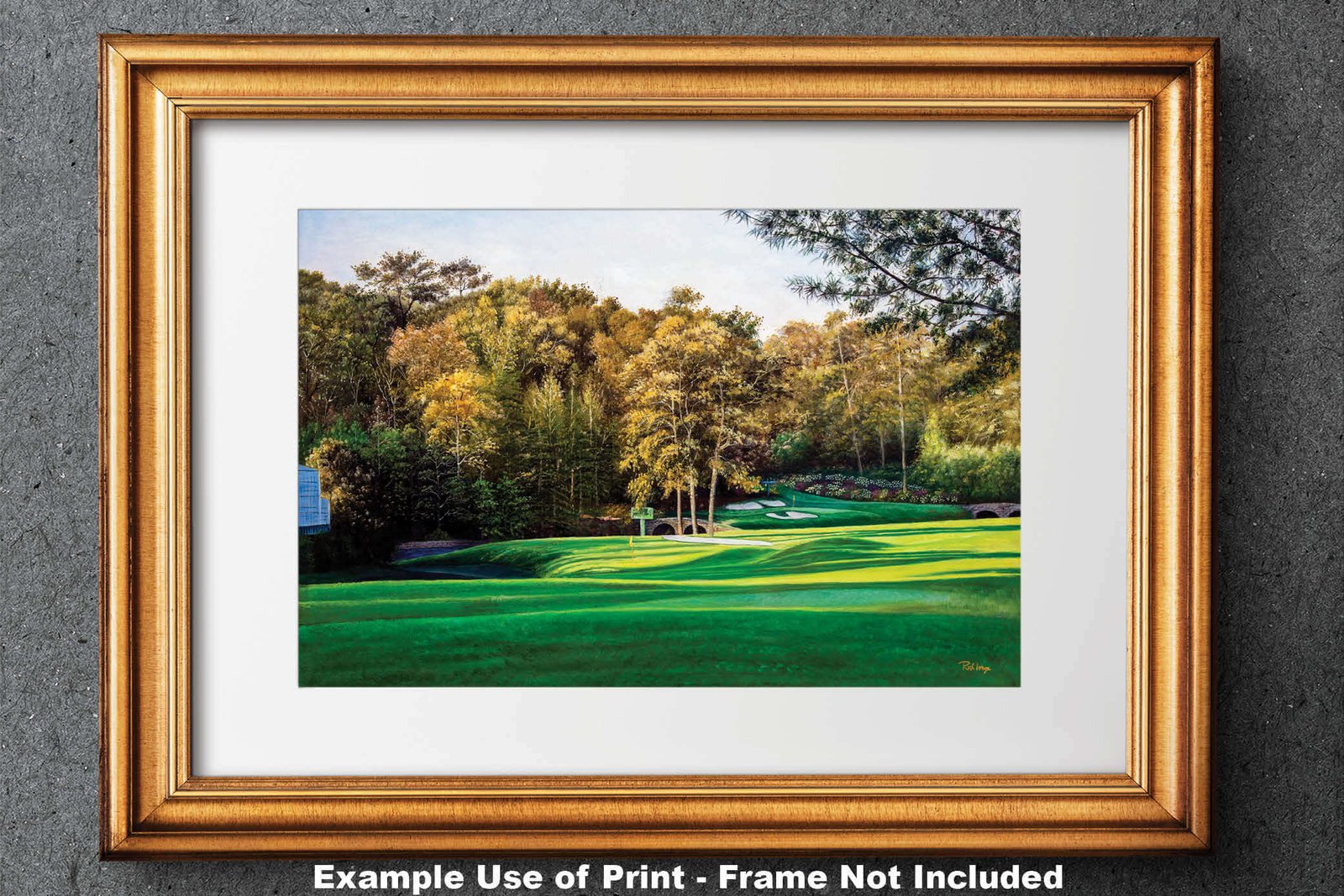 Augusta National artwork Amen Corner White Dogwood Golden Bell pic poster Masters Golf Club Hole 11 12 painting print PGA ANGC112RiOil02 RichimageArt.com 28