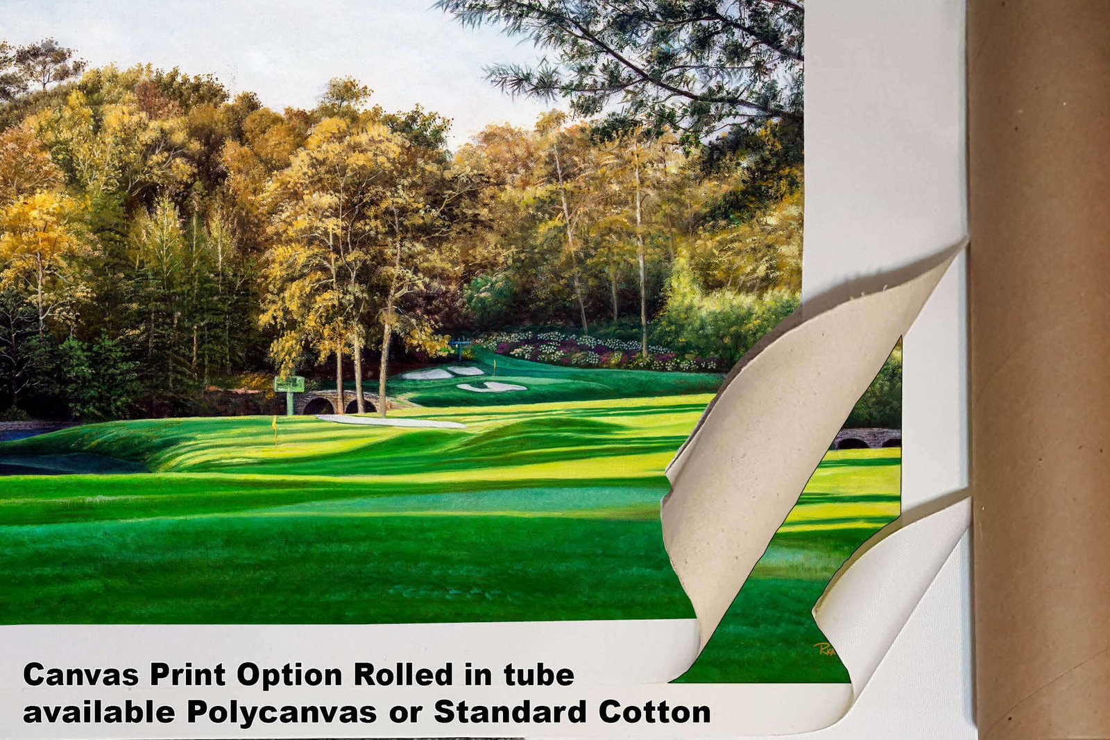 Augusta National artwork Amen Corner White Dogwood Golden Bell pic poster Masters Golf Club Hole 11 12 painting print PGA ANGC112RiOil02 RichimageArt.com 4