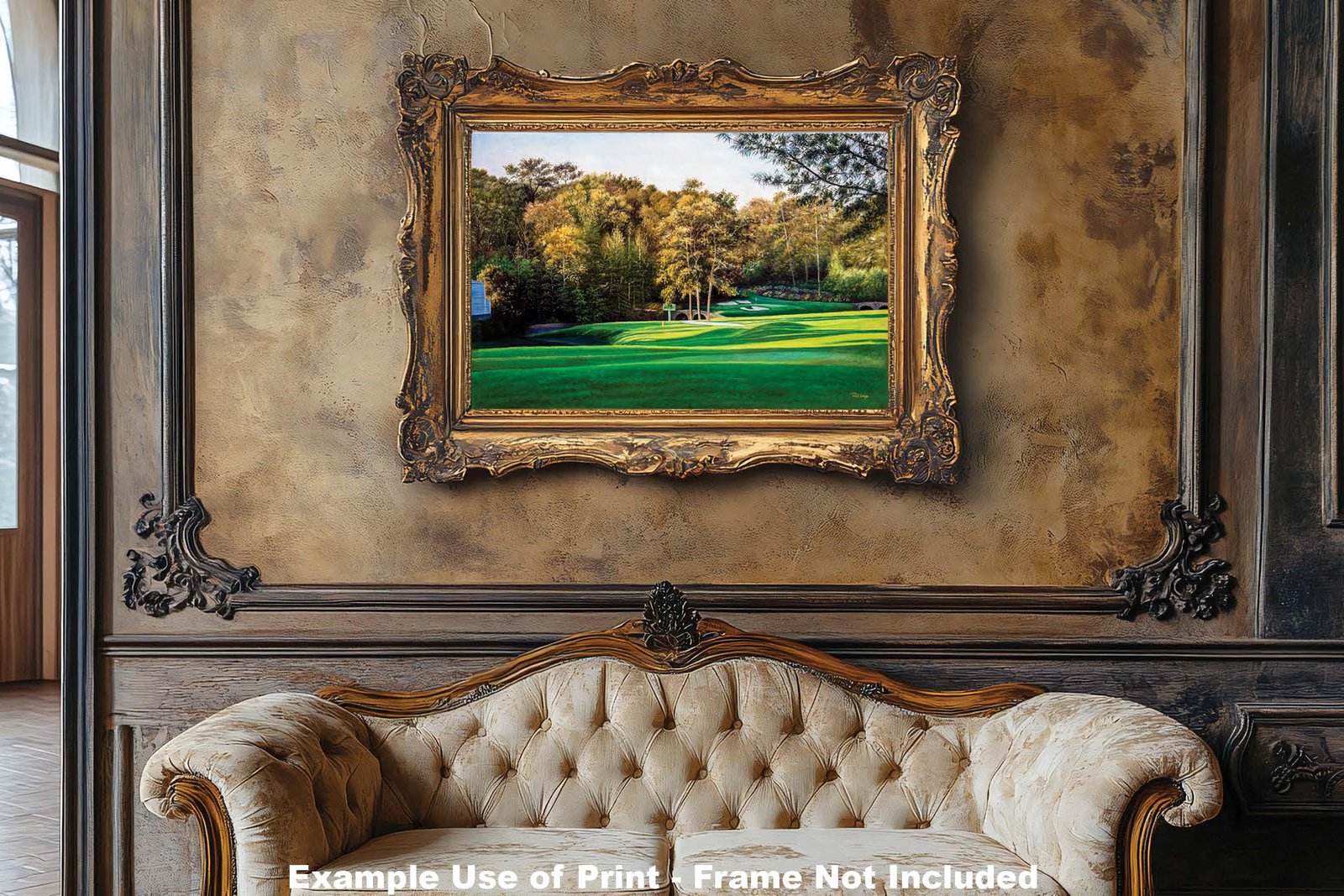 Augusta National artwork Amen Corner White Dogwood Golden Bell pic poster Masters Golf Club Hole 11 12 painting print PGA ANGC112RiOil02 RichimageArt.com 7