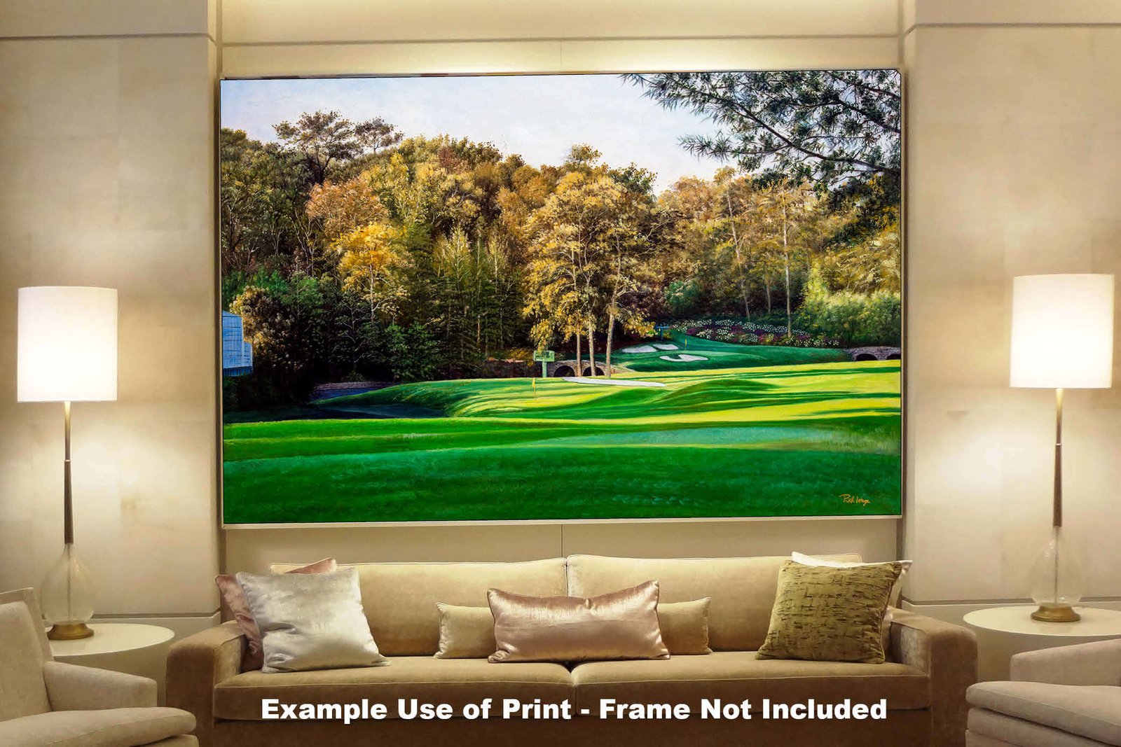 Augusta National artwork Amen Corner White Dogwood Golden Bell pic poster Masters Golf Club Hole 11 12 painting print PGA ANGC112RiOil02 RichimageArt.com 8