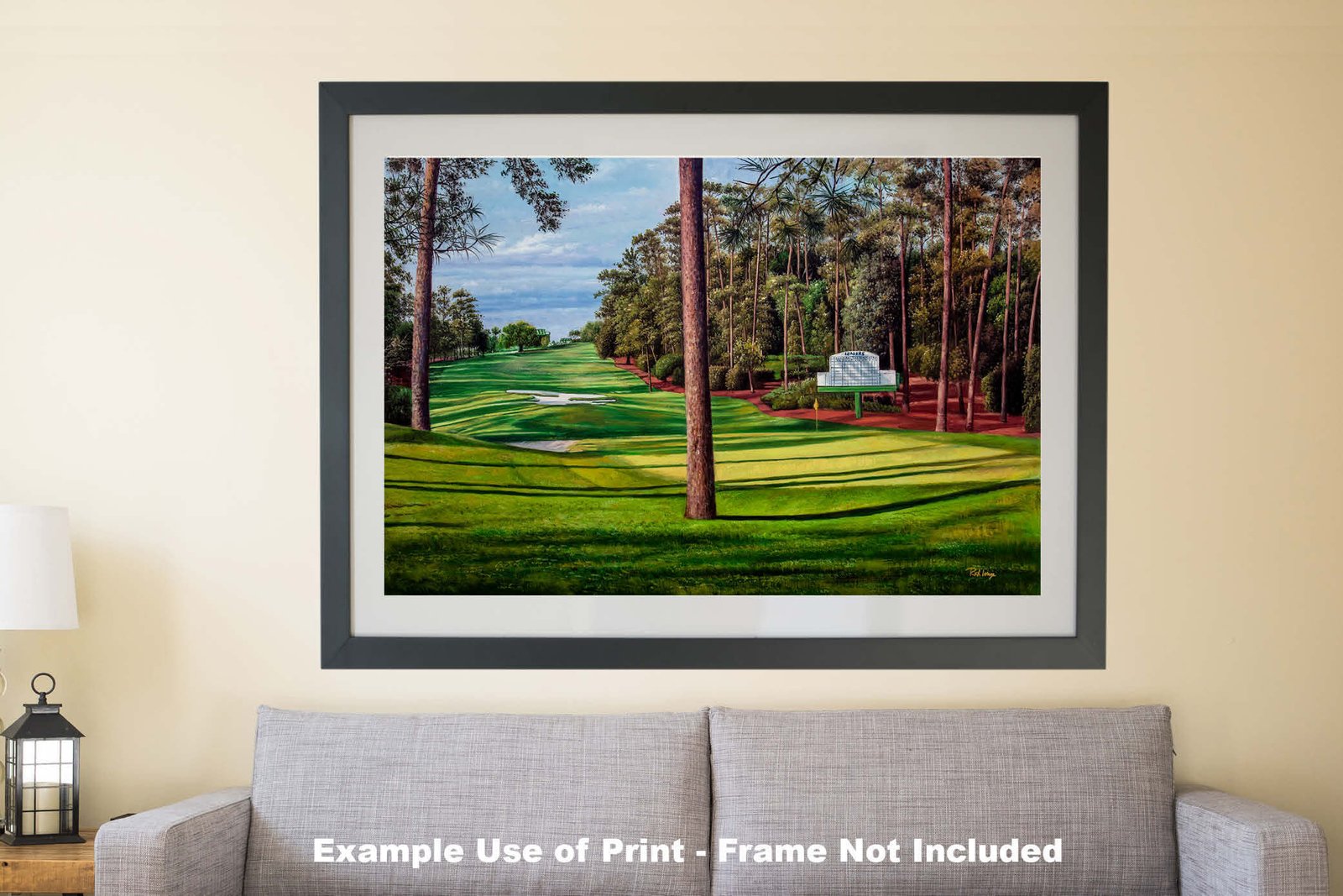 Augusta National artwork Camellia pic poster Masters Golf Club Hole 10 painting print PGA ANGC10RiOil02 RichimageArt.com 10