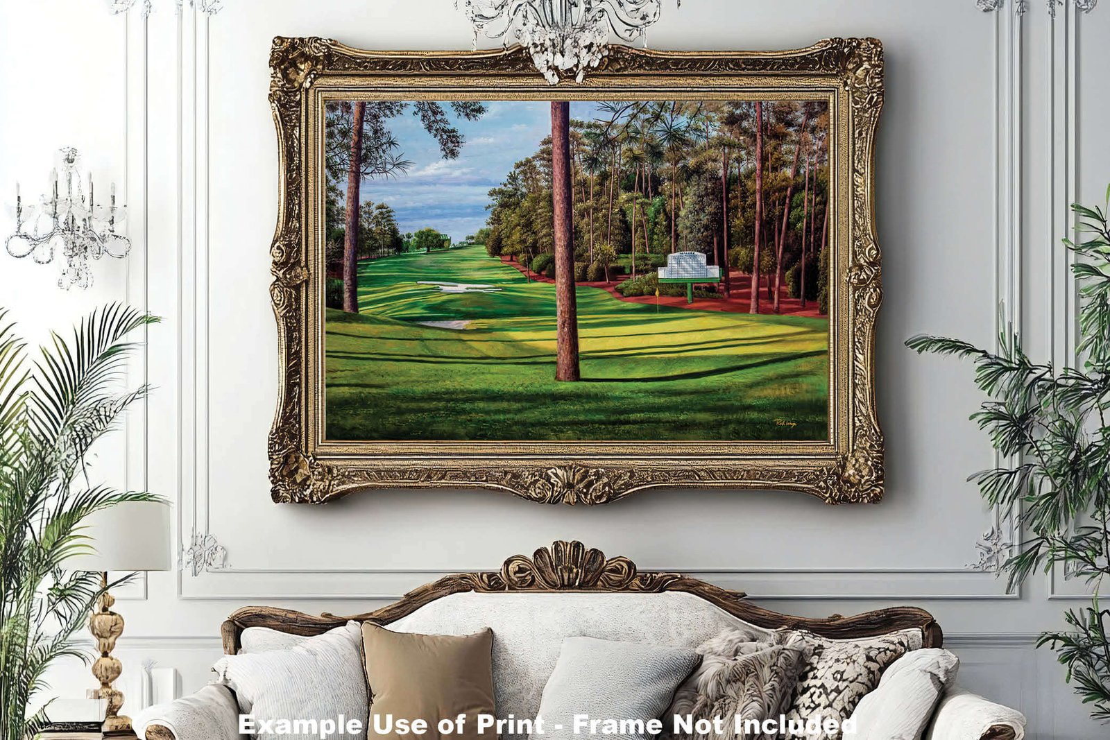 Augusta National artwork Camellia pic poster Masters Golf Club Hole 10 painting print PGA ANGC10RiOil02 RichimageArt.com 12