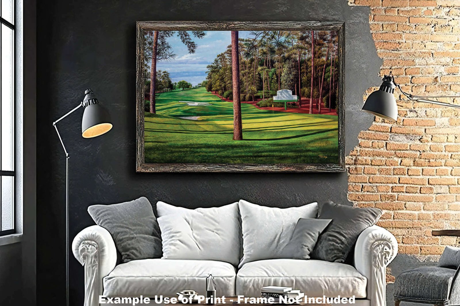 Augusta National artwork Camellia pic poster Masters Golf Club Hole 10 painting print PGA ANGC10RiOil02 RichimageArt.com 18