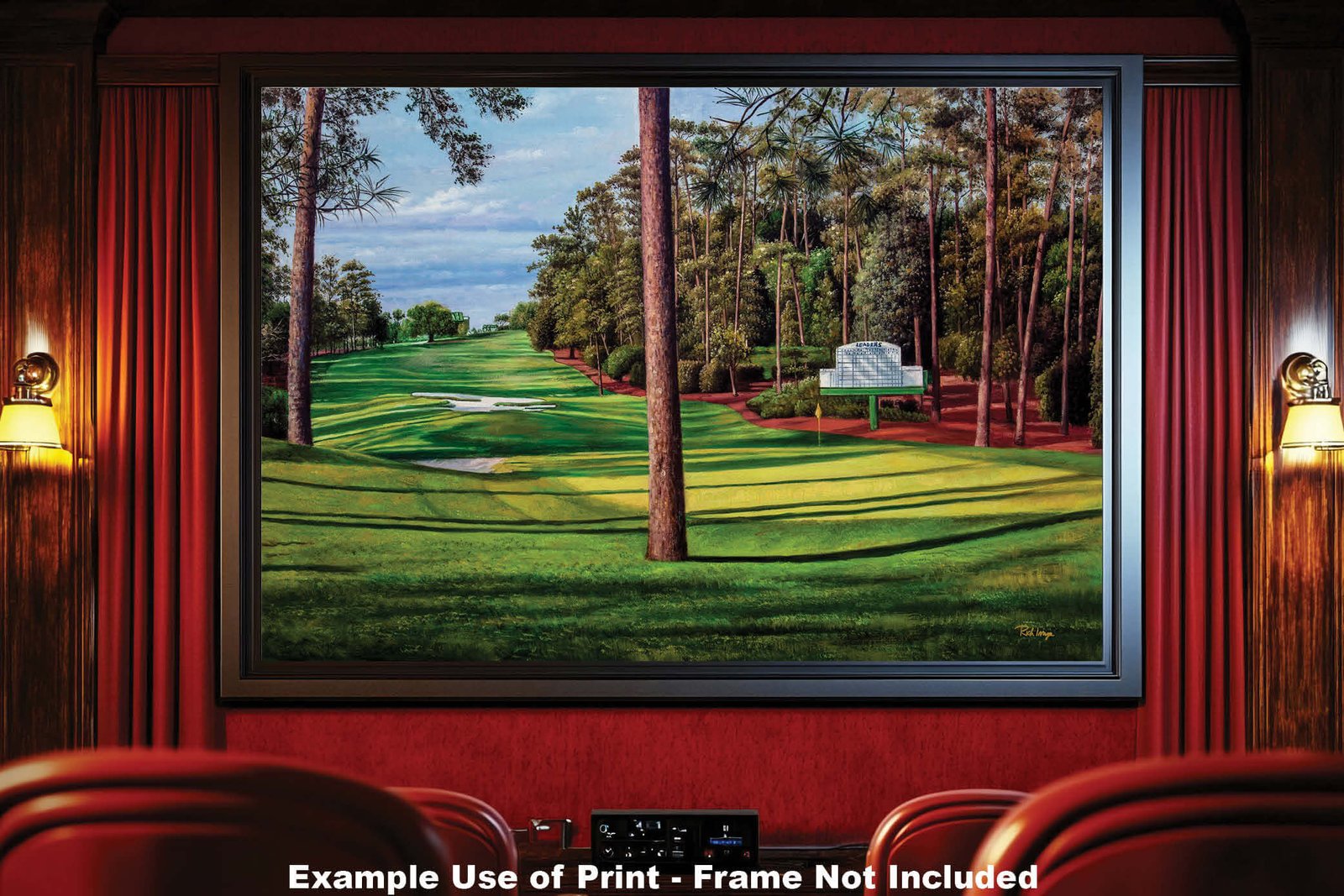 Augusta National artwork Camellia pic poster Masters Golf Club Hole 10 painting print PGA ANGC10RiOil02 RichimageArt.com 19