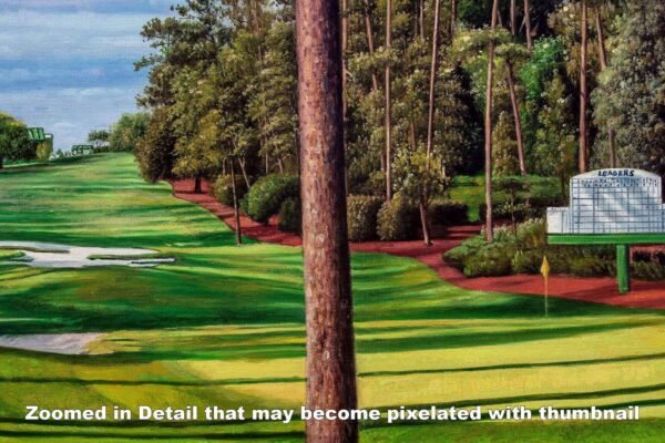 Augusta National artwork Camellia pic poster Masters Golf Club Hole 10 painting print PGA ANGC10RiOil02 RichimageArt.com 2