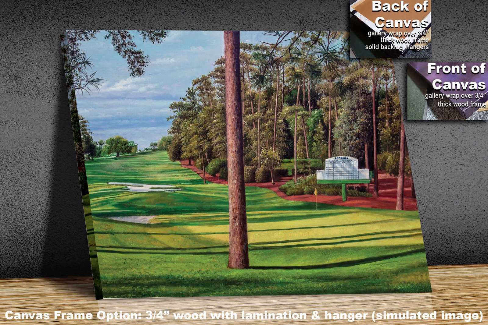 Augusta National artwork Camellia pic poster Masters Golf Club Hole 10 painting print PGA ANGC10RiOil02 RichimageArt.com 2