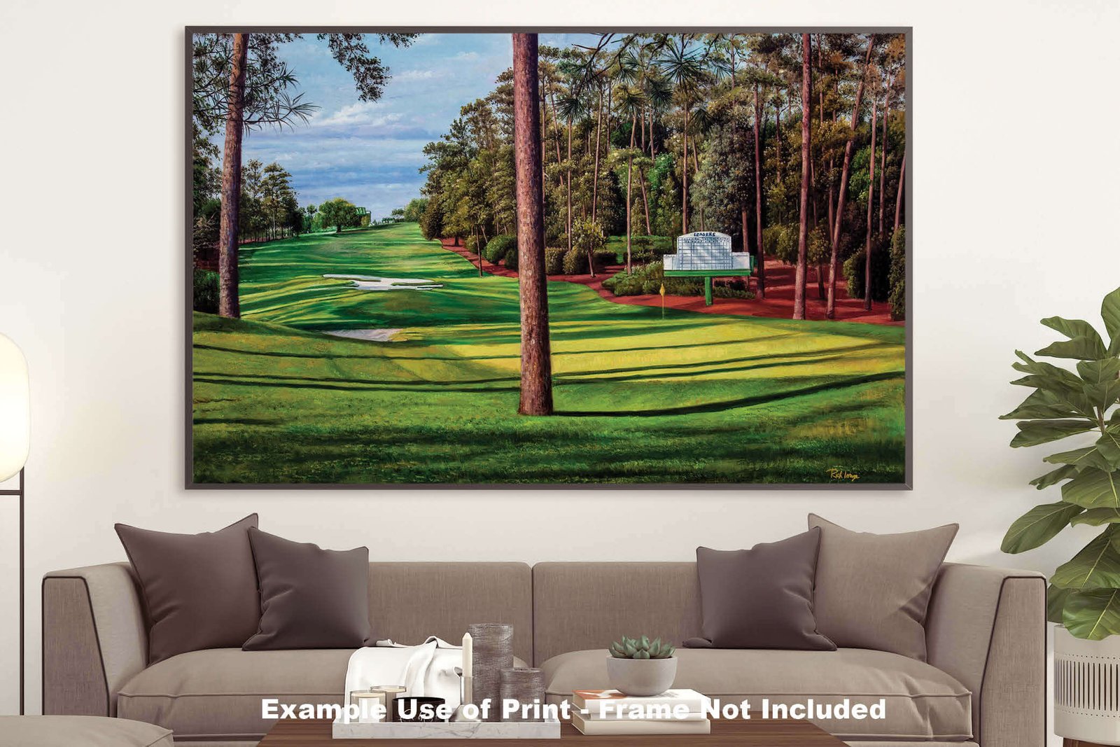 Augusta National artwork Camellia pic poster Masters Golf Club Hole 10 painting print PGA ANGC10RiOil02 RichimageArt.com 21