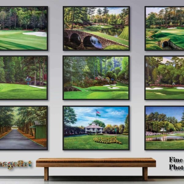 Augusta National artwork Camellia pic poster Masters Golf Club Hole 10 painting print PGA ANGC10RiOil02 RichimageArt.com 3