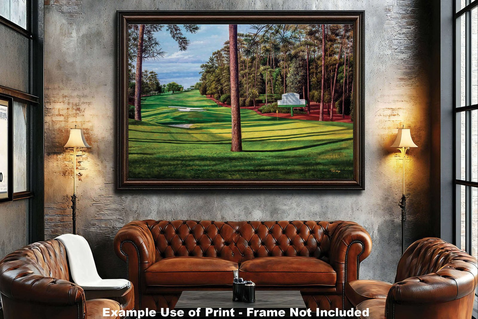 Augusta National artwork Camellia pic poster Masters Golf Club Hole 10 painting print PGA ANGC10RiOil02 RichimageArt.com 5