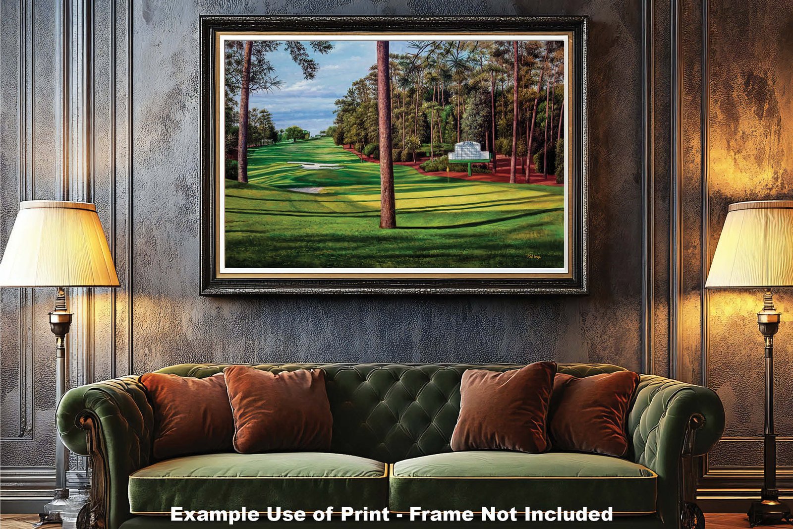 Augusta National artwork Camellia pic poster Masters Golf Club Hole 10 painting print PGA ANGC10RiOil02 RichimageArt.com 6
