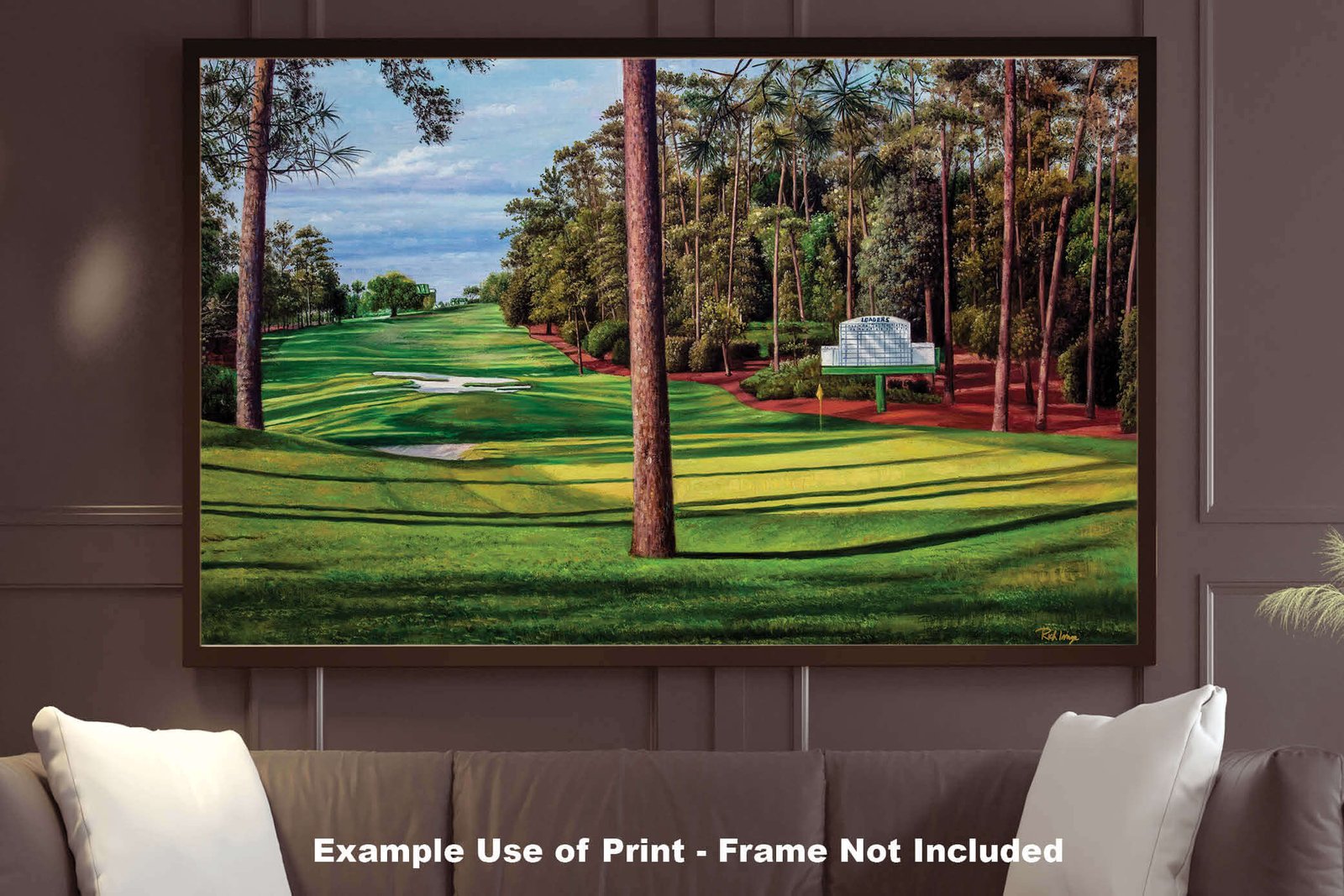 Augusta National artwork Camellia pic poster Masters Golf Club Hole 10 painting print PGA ANGC10RiOil02 RichimageArt.com 9