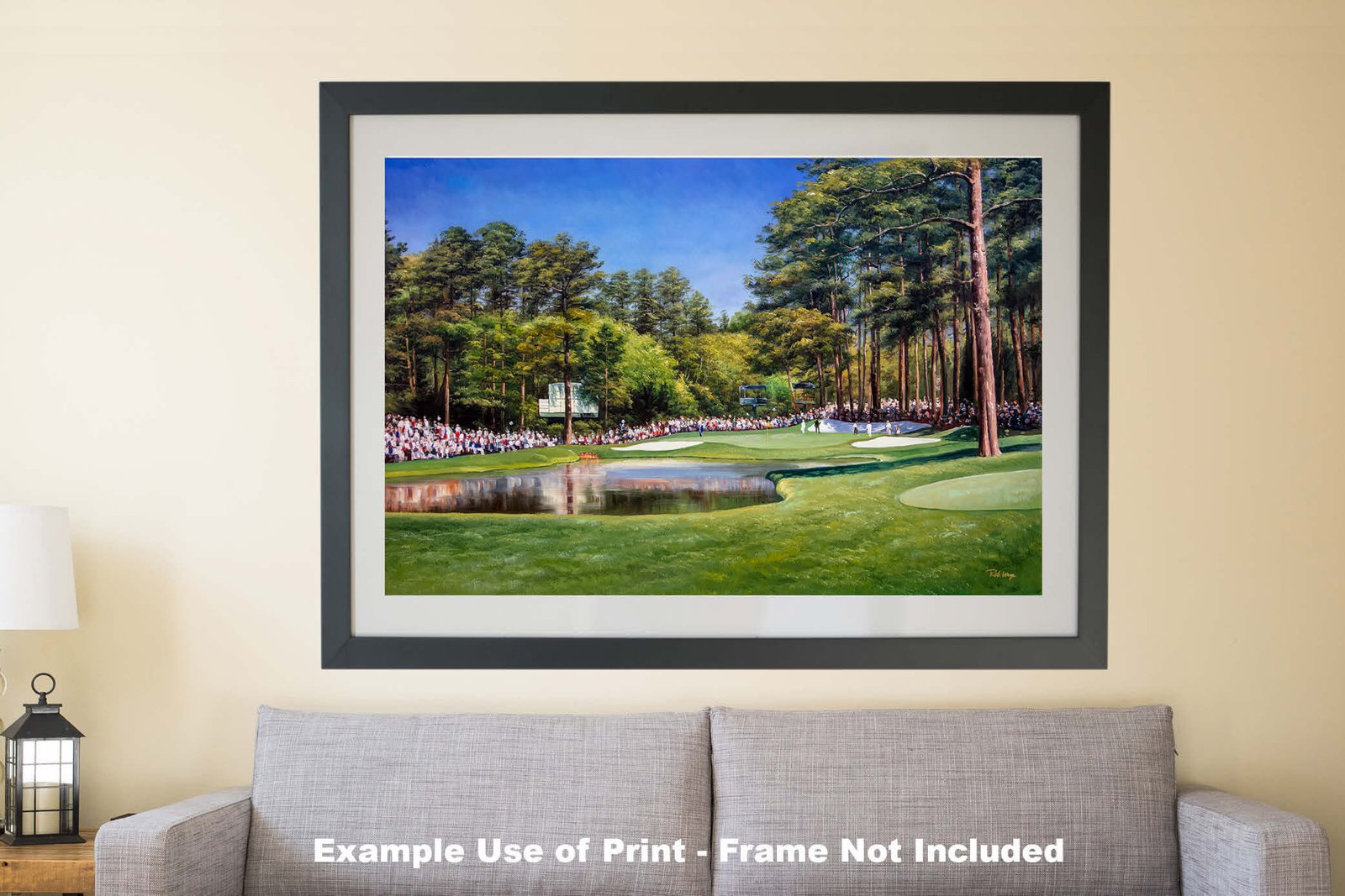 Augusta National painting print Golf Club Course Hole 16 Redbud Masters pic artwork PGA poster ANGC16RiOil01 RichimageArt.com 10