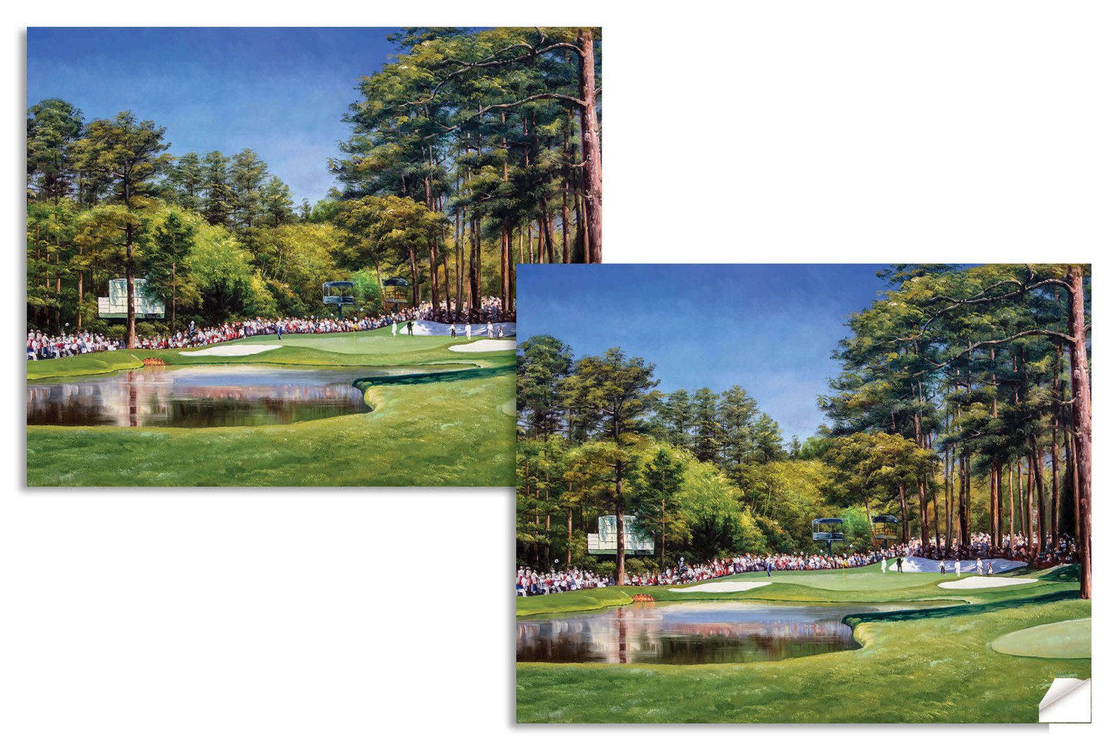 Augusta National painting print Golf Club Course Hole 16 Redbud Masters pic artwork PGA poster ANGC16RiOil01 RichimageArt.com 14