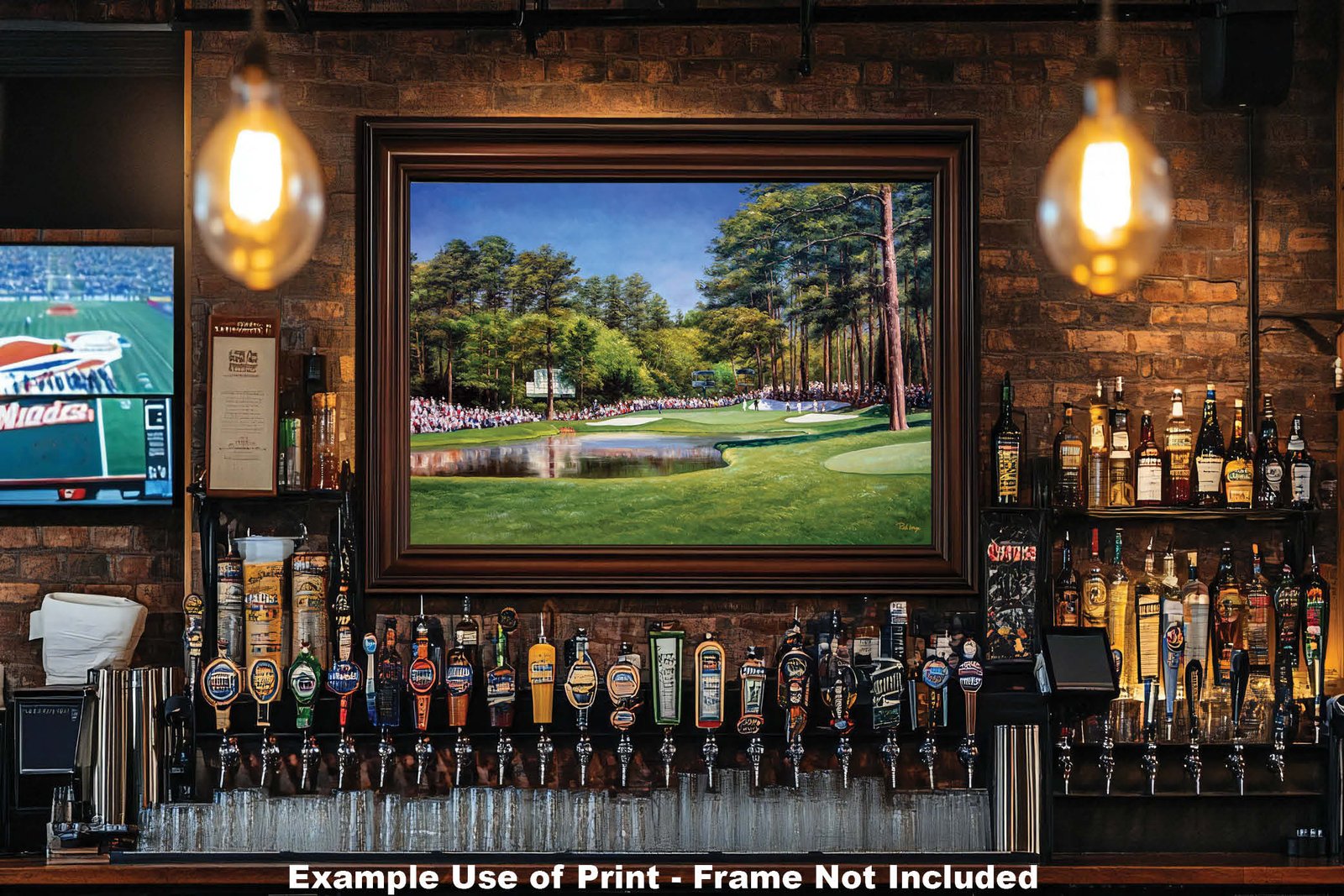 Augusta National painting print Golf Club Course Hole 16 Redbud Masters pic artwork PGA poster ANGC16RiOil01 RichimageArt.com 20