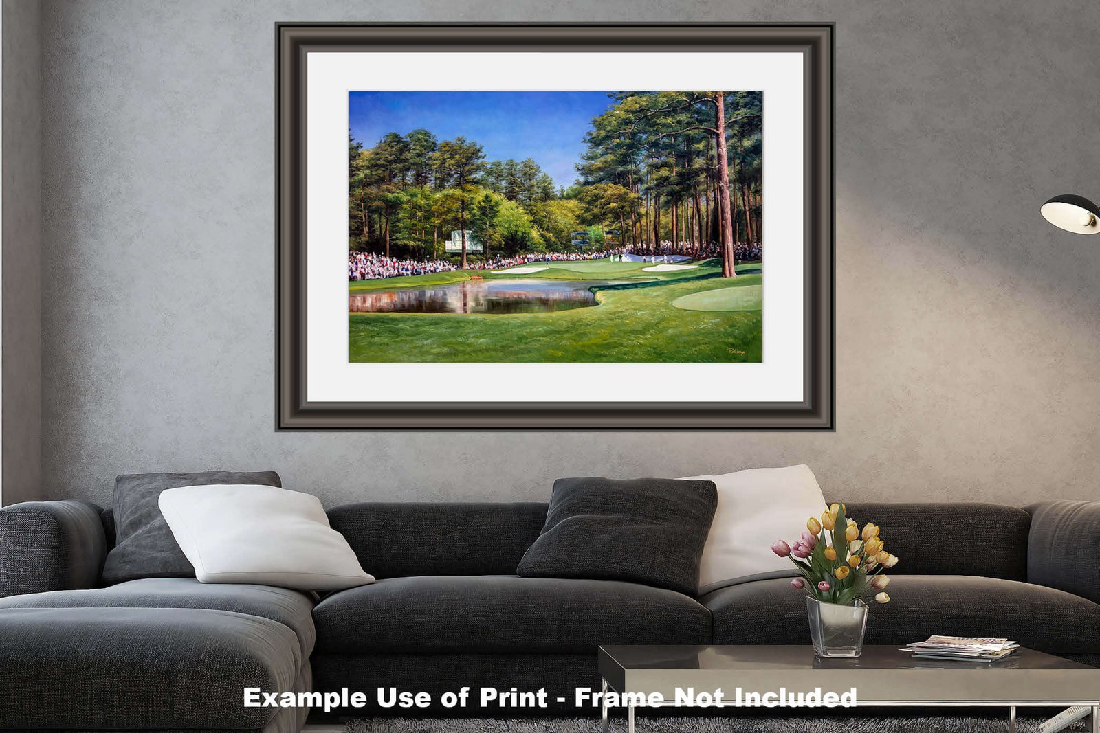 Augusta National painting print Golf Club Course Hole 16 Redbud Masters pic artwork PGA poster ANGC16RiOil01 RichimageArt.com 26