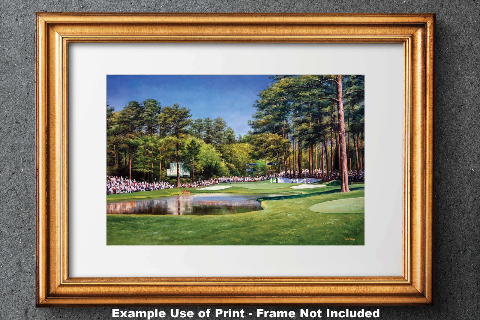 Augusta National painting print Golf Club Course Hole 16 Redbud Masters pic artwork PGA poster ANGC16RiOil01 RichimageArt.com 28