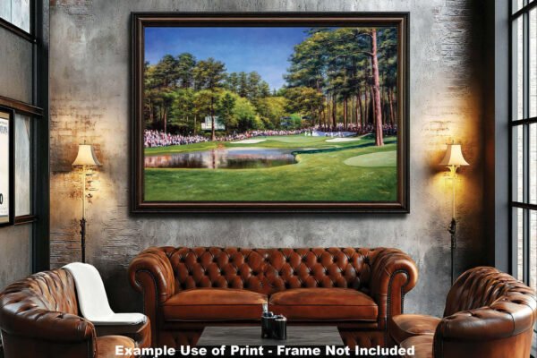 Augusta National painting print Golf Club Course Hole 16 Redbud Masters pic artwork PGA poster ANGC16RiOil01 RichimageArt.com 5
