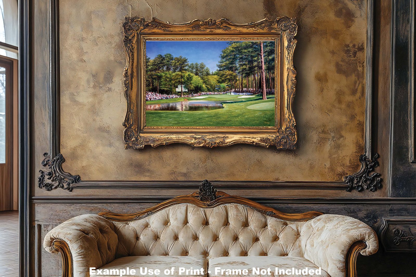 Augusta National painting print Golf Club Course Hole 16 Redbud Masters pic artwork PGA poster ANGC16RiOil01 RichimageArt.com 7