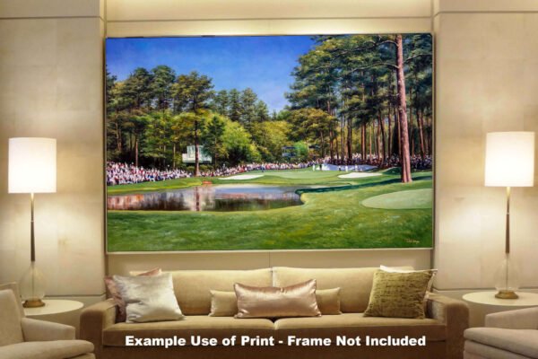 Augusta National painting print Golf Club Course Hole 16 Redbud Masters pic artwork PGA poster ANGC16RiOil01 RichimageArt.com 8