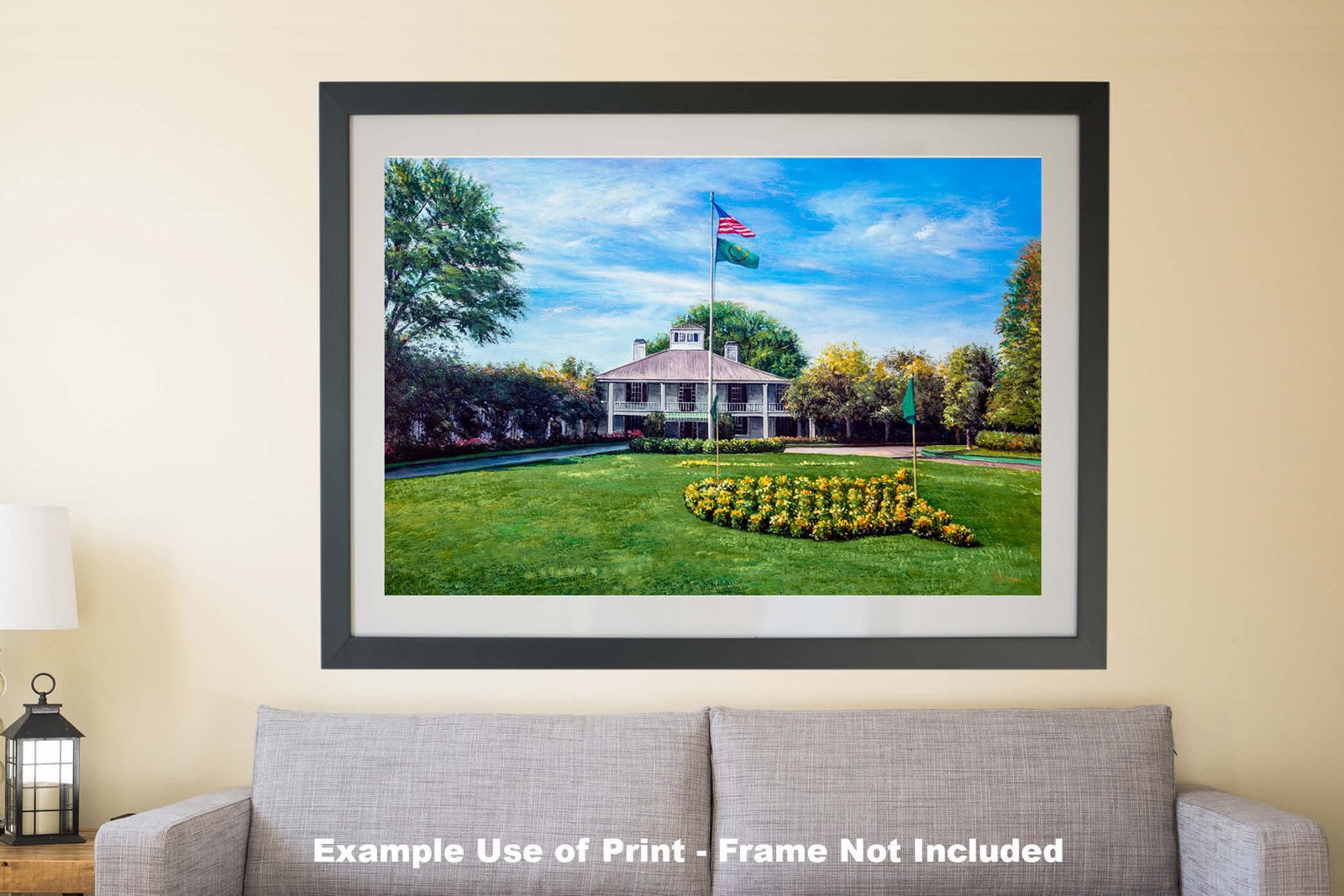 Augusta National painting print poster pic Masters Clubhouse Club House Oil Painting Art Print PGA Golf Course artwork ANGCchRiOil1 RichimageArt.com 10