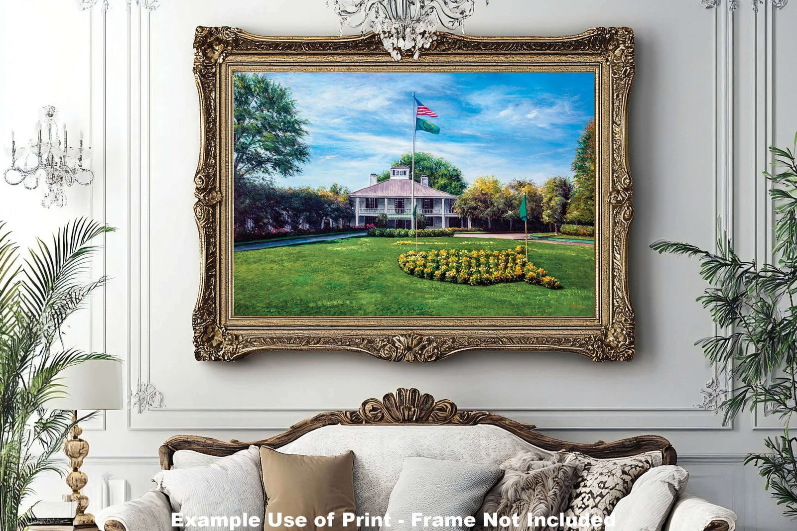 Augusta National painting print poster pic Masters Clubhouse Club House Oil Painting Art Print PGA Golf Course artwork ANGCchRiOil1 RichimageArt.com 12