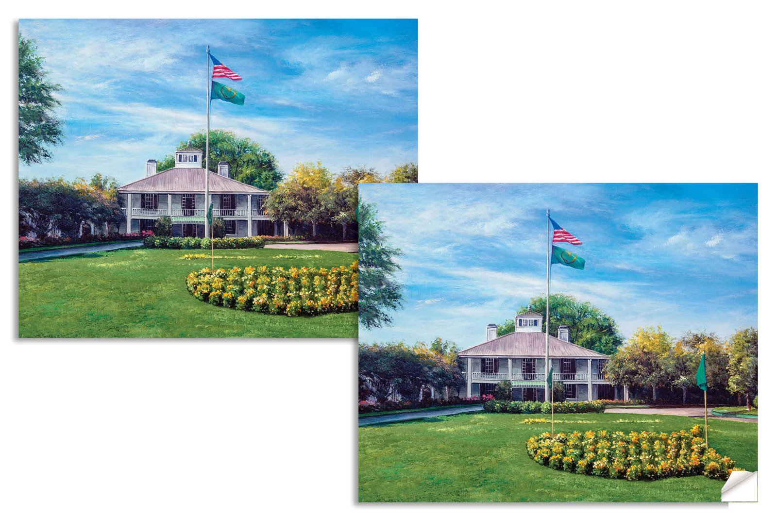 Augusta National painting print poster pic Masters Clubhouse Club House Oil Painting Art Print PGA Golf Course artwork ANGCchRiOil1 RichimageArt.com 14