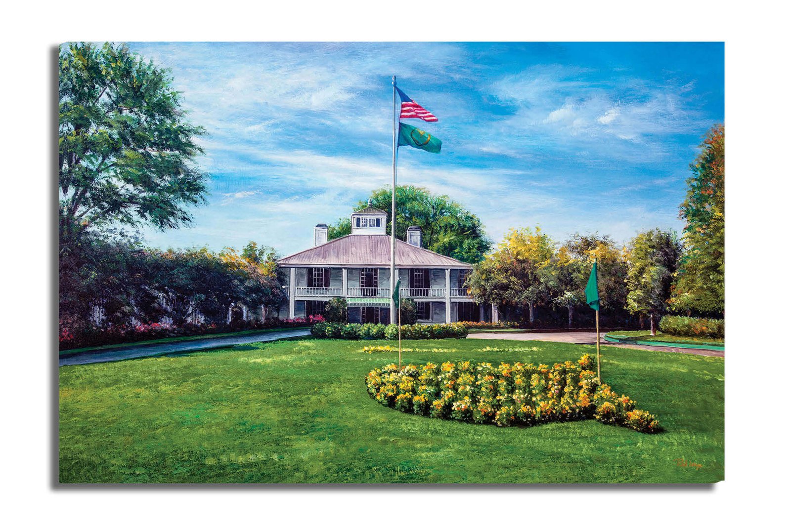 Augusta National painting print poster pic Masters Clubhouse Club House Oil Painting Art Print PGA Golf Course artwork ANGCchRiOil1 RichimageArt.com 15