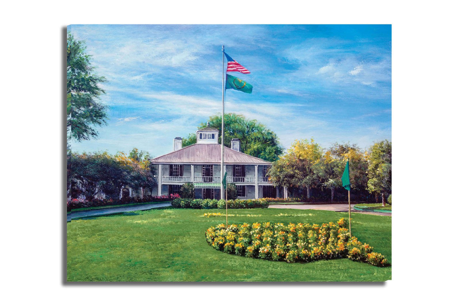 Augusta National painting print poster pic Masters Clubhouse Club House Oil Painting Art Print PGA Golf Course artwork ANGCchRiOil1 RichimageArt.com 16
